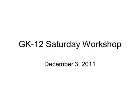 GK-12 Saturday Workshop December 3, 2011. Kirby-Bauer Method The Kirby-Bauer method is the most widely used antibiotic susceptibility test in determining.