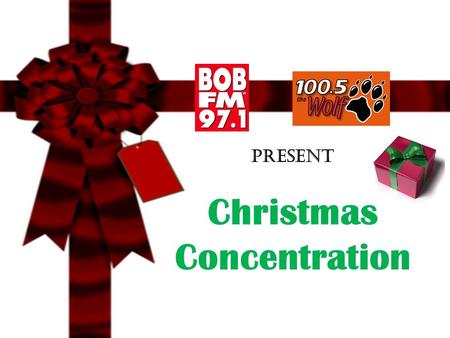 Present Christmas Concentration. Remember the game of Concentration you played as a child where the objective was to match like cards? Bob and The Wolf.