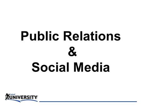 Public Relations & Social Media