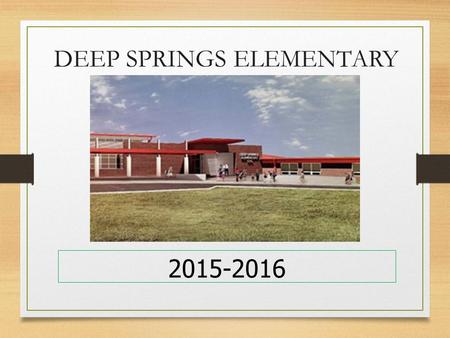DEEP SPRINGS ELEMENTARY 2015-2016. What is Title 1? It is a federal formula grant. It is the largest federal grant the Fayette County Public Schools receives.
