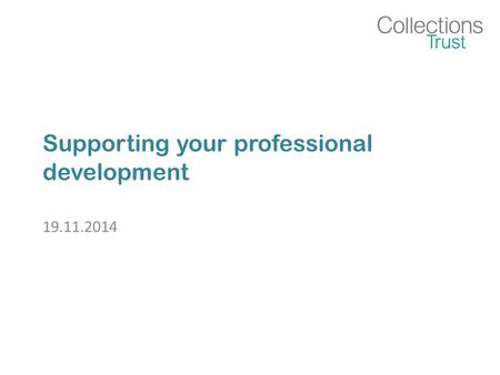 Supporting your professional development 19.11.2014.