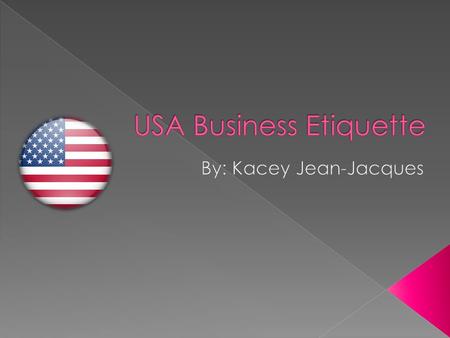 USA Business Etiquette