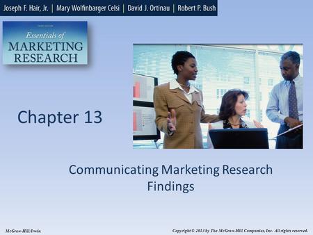 Communicating Marketing Research Findings