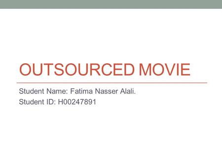 Student Name: Fatima Nasser Alali. Student ID: H