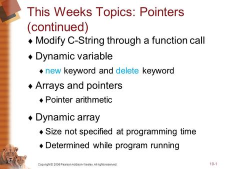 Array & Pointers CSCE 121 J. Michael Moore. - ppt download