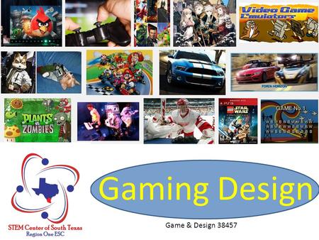 Gaming Design Game & Design 38457. Agenda 8:30-9:00 Welcome & Introduction 9:00-10:00 SCRATCH Basics 10:00-10:10 Break 10:10-11:10 Mini-Lessons 11:10-11:30.