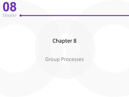 Chapter 8 Group Processes. Why Join a Group? The complexities and ambitions of human life require that we work in groups Humans have an innate need to.