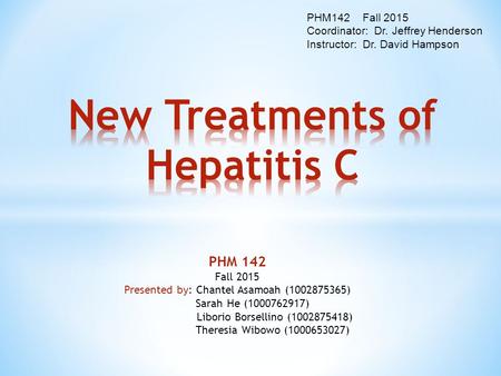 New Treatments of Hepatitis C