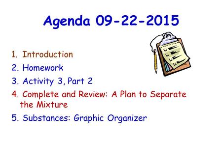 Agenda Introduction Homework Activity 3, Part 2