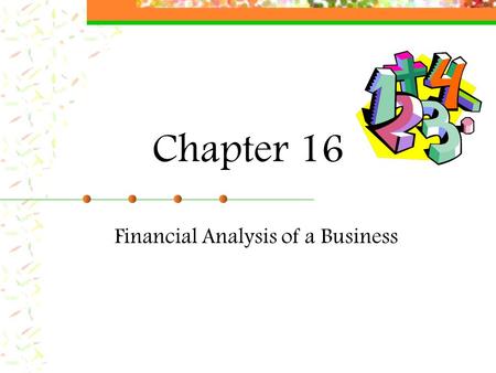 Financial Analysis of a Business