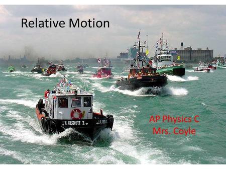 Relative Motion AP Physics C Mrs. Coyle.