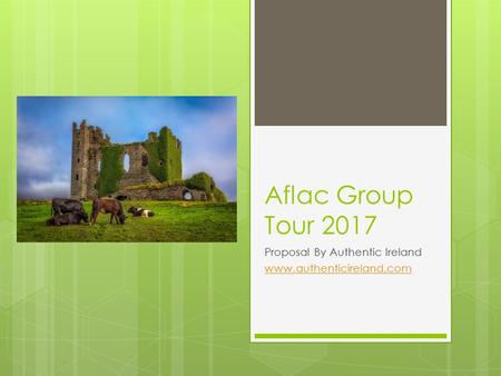 Aflac Group Tour 2017 Proposal By Authentic Ireland www.authenticireland.com.