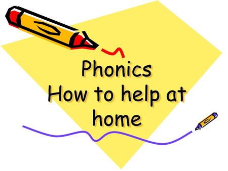 Phonics How to help at home What is Phonics? Phonics is the link between letters and the sounds they make. The full range of letter/ sound correspondences.