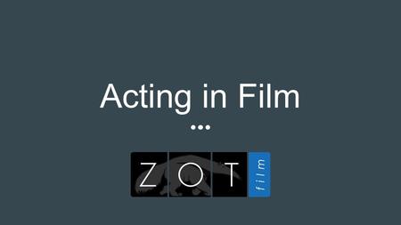 Acting in Film. Differences Between Stage and Film Acting 1. Material Theatrical material is available and accessible to the public. The material has.