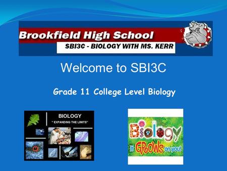 Grade 11 College Level Biology Welcome to SBI3C. SBI 3C First & only biology course at the Senior College Level Mandatory prerequisite for many science.