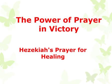 The Power of Prayer in Victory
