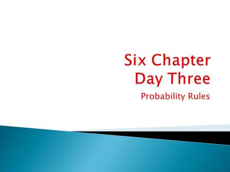 Probability Rules.  P. 423 37-41 and 44  P. 430 45,48,51  P. 432 54,57,60.