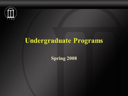 Undergraduate Programs Spring 2008. Enrollment Spring 2007Spring 2008 Turfgrass Mgmt.2831 Water & Soil Resources/Environmental Soil Science 2421 Environmental.
