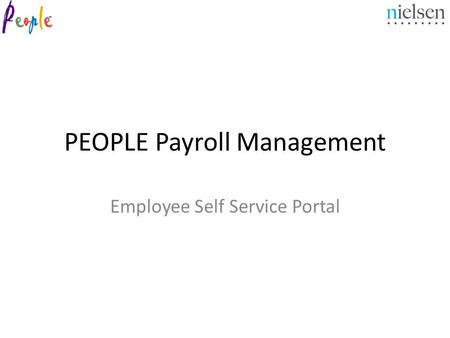 PEOPLE Payroll Management Employee Self Service Portal.