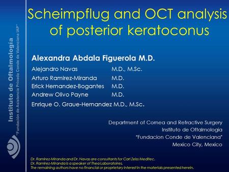 Scheimpflug and OCT analysis of posterior keratoconus