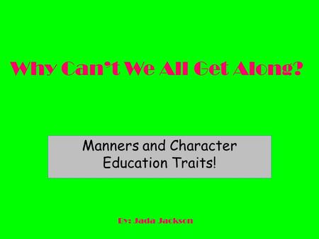 ppt presentation on good manners for students