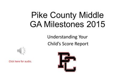 Pike County Middle GA Milestones 2015