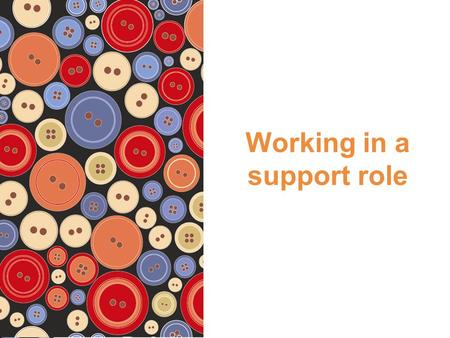 Working in a support role. What’s in a name?  Teaching Assistant (TA)  Teacher’s Aide  Education Support Officer  Support Worker  Special Aide (C)