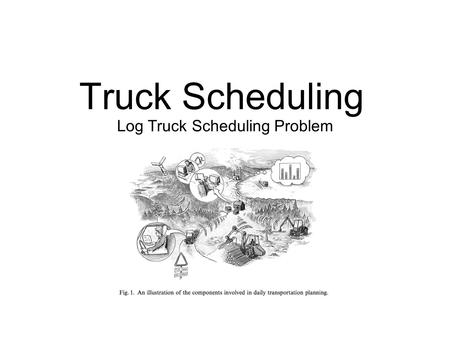 Log Truck Scheduling Problem