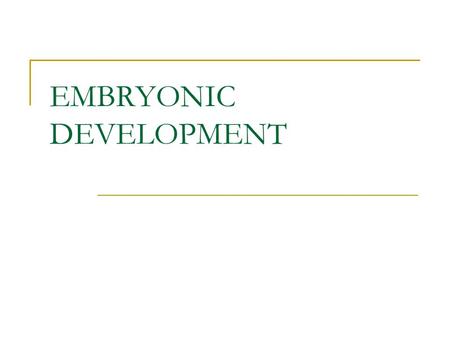 EMBRYONIC DEVELOPMENT. OVERALL IDEAS DEVELOPMENT BEGINS AFTER FERTILIZATION OF THE EGG BY THE SPERM ZYGOTE IS DEFINED AS A FERTILIZED EGG CELLS BECOME.