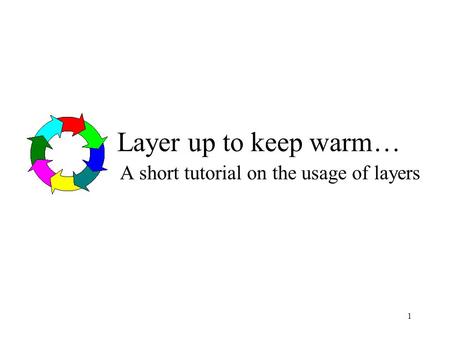 1 Layer up to keep warm… A short tutorial on the usage of layers.