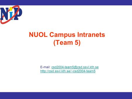 NUOL Campus Intranets (Team 5)