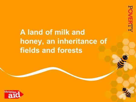 1 A land of milk and honey, an inheritance of fields and forests.