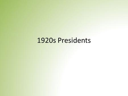 1920s Presidents. Vocab Normalcy – consequence of being usual or regular or common Isolationism – a policy of nonparticipation in or withdrawal from international.