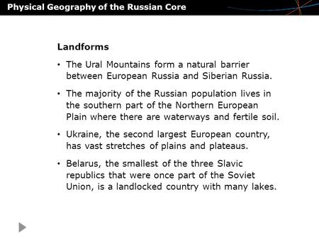 Physical Geography of the Russian Core