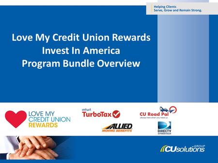 Love My Credit Union Rewards Invest In America Program Bundle Overview.