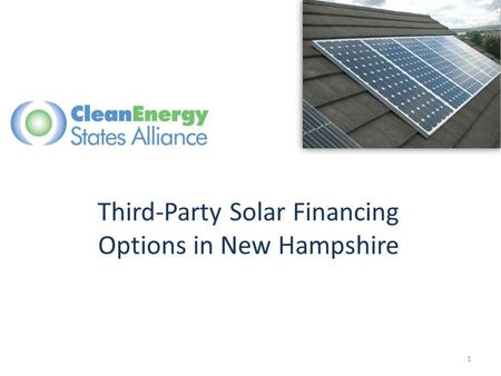 Third-Party Solar Financing Options in New Hampshire 1.