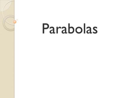 Parabolas.