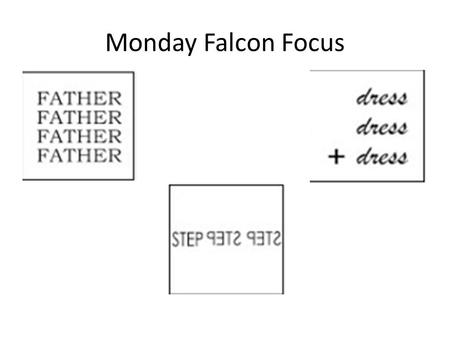 Monday Falcon Focus Forefathers One step forward, two steps back