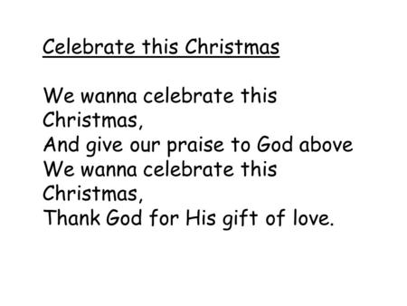 Celebrate this Christmas