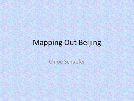 Mapping Out Beijing Chloe Schaefer. Attributes of Roads in Beijing City is served by five ring roads. From the center of the city outward they are: