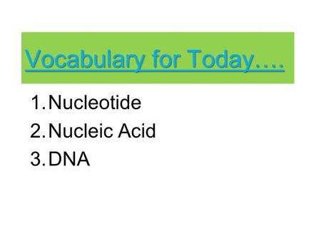 Nucleotide Nucleic Acid DNA