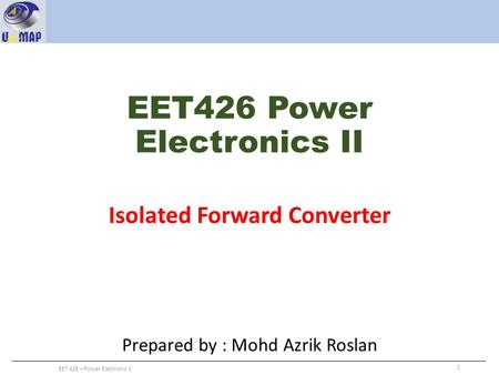 EET426 Power Electronics II