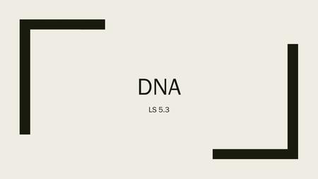 DNA LS 5.3. What is DNA? ■Deoxyribonucleic Acid –The hereditary material ■This is what you get from your parents, and what is passed to offspring during.