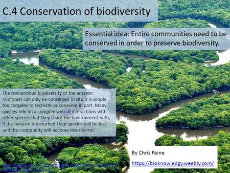 C.4 Conservation of biodiversity