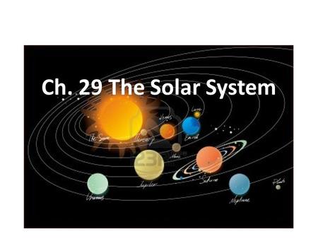 Ch. 29 The Solar System.