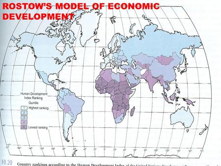 ROSTOW’S MODEL OF ECONOMIC DEVELOPMENT
