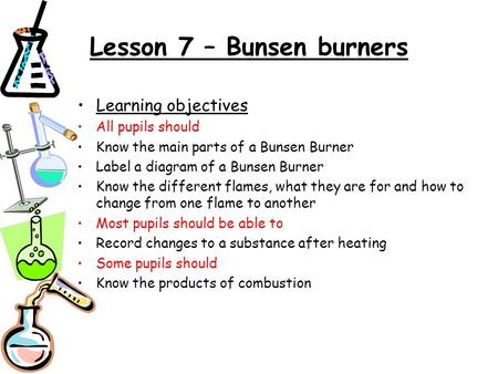 Lesson 7 – Bunsen burners