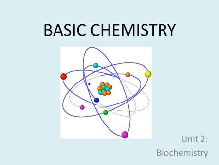 BASIC CHEMISTRY Unit 2: Biochemistry. What are buildings made of?