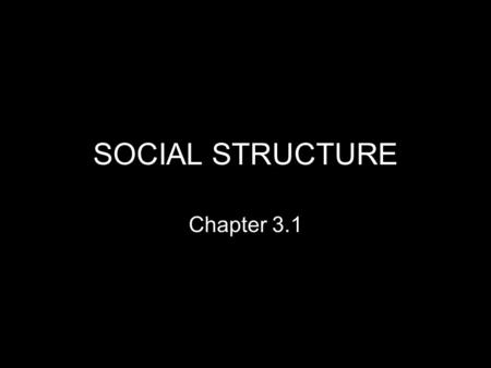 SOCIAL STRUCTURE Chapter 3.1 Who Am I? Soon to be Tia Teacher Friend Single Sister Thai White Traveler College graduate Woman Daughter.
