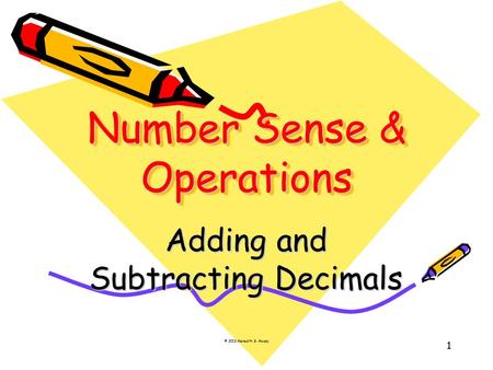 Number Sense & Operations
